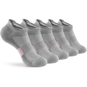 جوارب نسائية رياضية للكاحل، 5 أزواج، قصة منخفضة، بدون عرض، مبطنة للجري والمشي لمسافات طويلة، مسامية، ماصة للرطوبة، خفيفة الوزن، مثالية للرياضة والارتداء اليومي، متينة ومريحة in Kuwait