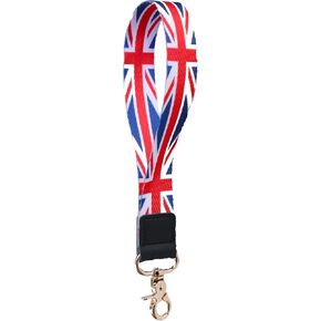 Britain UK Key Flag,Country Wristlet Strap Lanyard Keychain Holder with Key Ring Cell Phone lanyards Key Chain Holder,Be Used for Car ID Backpacks Luggage Motorcycles,Gifts - EDC.