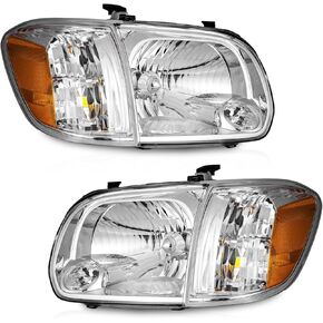 Headlight for 2005-2006 Tundra Double Cab SR5/Limited, Compatible with 2005-2007 Sequoia Double Cab SR5/Limited Headlamp+Corner Lights