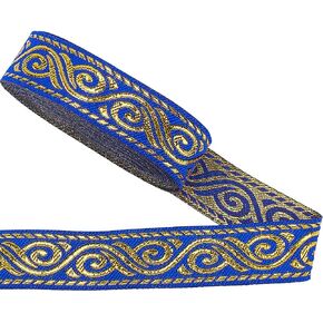 GORGECRAFT 7.6 Yards Double Side Red Jacquard Ribbon Trim Boho Vintage Embroideried Webbing Ethnic Woven Edge Fringe Fabric Flat Trim for Sewing Clothing Curtain Gift Wrapping Applique Christmas Decor
