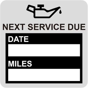 Oil Change Stickers Static Cling,2 inch 60pcs Square Service Reminder Sticker