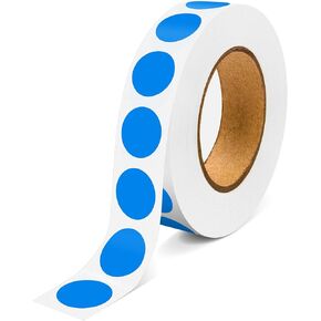 1000PCS Blue Colored Dot Stickers Round Coding Circle Label Stickers 0.5 inch Label in Dispenser Box for Office Classroom