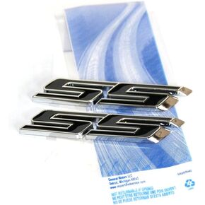 Yoaoo 2Pack OEM Chrome Ss Emblems Metal Decal 3D Logo Compatible with Zl1 1LE Series Red