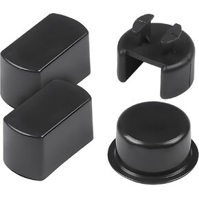 4 PCS Car Tailgate Hinge Pivot Bushing Kit, Multi-spec ABS Plastic Plug-in Left Right Beds Door Sides Rust-Proof Protection Replacement Parts, Compatible with Dodge Ram Ford F-Series (Black)