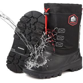 BKWHDAY Winter Boots for Men Snowmobile Boots Waterproof for Cold-Weather Up to -40°C