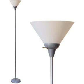 Floor Lamp by Light Accents - Mary Floor Lamp for Living Rooms - Standing lamp - Pole Light - Torchiere Floor Lamp - Bedroom Floor Lamp (Black)