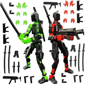 T13 Action Figure Set (Assembly Completed), 3D Printed Multi-Jointed, Titan 13 Action Figures, Multi-Articular Lucky Mobile Robot Nova T-13,Desktop Decorations for Game Lovers Toys (Blue/Purple)