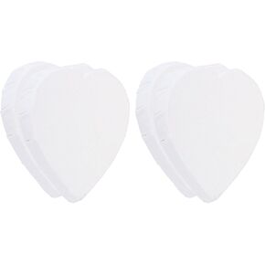 PATIKIL Paint Canvases Panel for Painting, 4 Pack 12x12 Inch Heart Shape Wood Frame Stretched Blank Art Board Panels for Acrylic, Oil, Tempera Painting, White