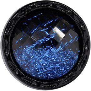 20 pcs Beveled Cut Glass Shiny Blue Sewing Shank Buttons for Coats -25mm -1"