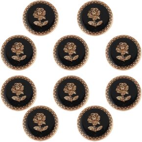 GORGECRAFT 10Pcs Vintage Rose Button Enamel Suit Buttons 22mm 1-Hole Anchor Antique Metal Sewing Coat Buttons for Blazer Suits Sport Coat Uniform Jacket Sweaters Clothes Accessories
