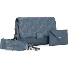 Wrangler Crossbody Wallet Purses for Women Vegan Leather Rfid Blocking Wallet Purses with Crossbody Strap