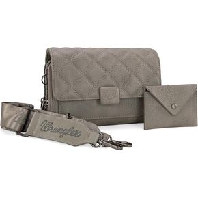 Wrangler Crossbody Wallet Purses for Women Vegan Leather Rfid Blocking Wallet Purses with Crossbody Strap