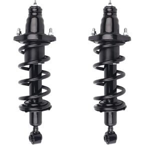 Autoround 15381 15382 Rear Complete Strut Shock Absorber Compatible with Honda Civic 2001 2002 2003 2004 2005 Left & Right Struts with Coil Spring Assembly