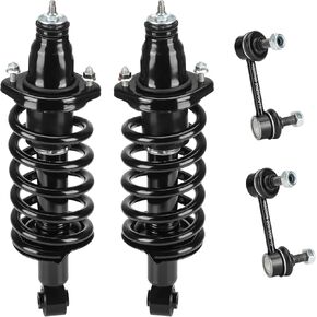 Rear Coil Spring Strut & Stabilizer Sway Bar Links Compatible with Honda for CR-V 2002-2006, Shock Absorber and Sway Bar Link Replace for 171380L, 171380R, K80369, K80370