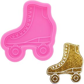 Shiny Glossy Skate Shoes Shape Keychain Resin Molds DIY Epoxy Resin Silicone Molds Custom Keychain Molds Polymer Clay Moulds Backpack Luggage Pendant Epoxy Crafting Mold