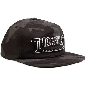 قبعة Thrasher Magazine للرجال باللون الأسود المموه Snapback مقاس واحد in Kuwait