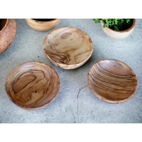 Olive Wood Mini Bowls Set of 3 Handmade Bowls Handcrafted Wooden Mini Bowls in Saudi Arabia