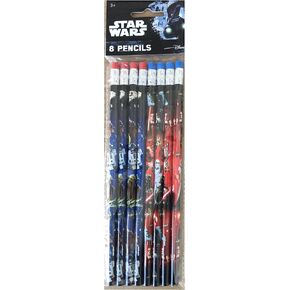 Unique Star Wars Episode VIII Pencils, 8 Ct, 0.25" X 7.5", Multicolor