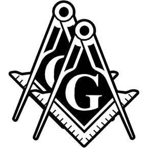 2-Pack Stonemason Square and Compass Mason Masonic Freemason G Sticker Decal - 4 Inches - Masonic Stickers for Car Truck SUV Van Window Bumper Wall Laptop Tablet Tumbler and Any Smooth Surface