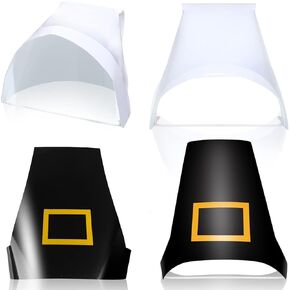 30 Pcs Thanksgiving Pilgrim Hats for Kids Thanksgiving DIY Paper Hats Pilgrim Bonnets Kit Thanksgiving Adjustable Costume Paper Hats for Thanksgiving Party Classroom Craft Activity in Kuwait