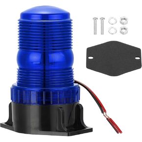 PATIKIL LED Strobe Warning Lights, 10V-80V Leds Flashing Lamps with Magnetic Base for Truck Tractor Vehicle Roof Forklift Golf Cart Mower UTV Car, Red