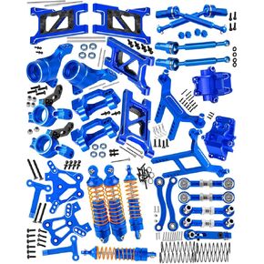 RC Aluminum Metal Shocks&Drive Shaft Axles&Suspension Arms&Steering Block&Camber Links Toe Links&Gearbox&Body Posts Mount&Shock Tower Upgrades Parts for 1/18 LaTrax Teton Desert Prerunner,Pink