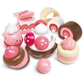 Hape Strawberry Dessert Set | Pretend Play Toy Food Playset for Kids, for Children Ages 3+ Years