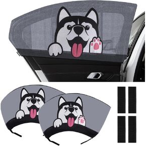 2 حزمة ظلال نافذة السيارة للطفل حماية من الأشعة فوق البنفسجية شبكة تنفس الطفل يغطي نافذة السيارة الجانبية ظلال الشمس عالمية تناسب تمتد ظلال الشمس حماية الخصوصية للأطفال الأسرة (23.6 "× 35.4") in Kuwait