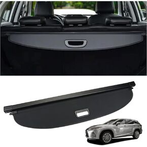 Cargo Cover Fit for 2018-2022 Lexus RX350L RX450HL Rear Storage Waterproof Retractable Rear Trunk Security Cover Shielding Shade Black