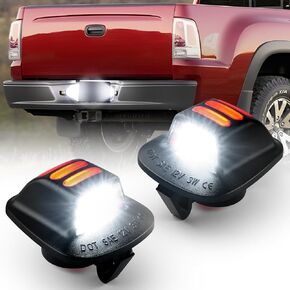 LED License Plate Lights Tag Lamp Assembly Compatible with Dodge Dakota 1997-2011,Mitsubishi Raider 2006-2009 LED Number Plate Lamps 6000K White