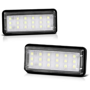 VIPMOTOZ لوحة ترخيص LED كاملة لسيارة Toyota Land Cruiser Lexus GX470 LX470 LX570-6000K باللون الأبيض الماسي، استبدال مجموعة مصابيح العلامة المكونة من قطعتين in Kuwait
