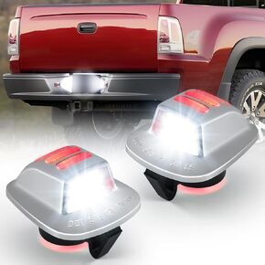LED License Plate Lights Tag Lamp Assembly Compatible with Dodge Dakota 1997-2011,Mitsubishi Raider 2006-2009 LED Number Plate Lamps 6000K White