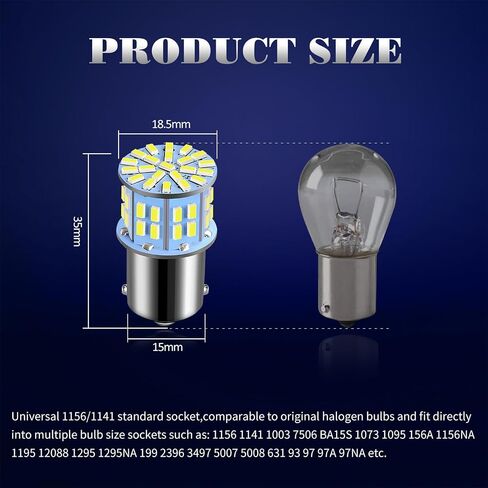 12V RV LED Interior Lights, 20 Packs 1141 1156 1003 1073 BA15S 7506 LED Bulbs for RV Camper Trailer Boat Trunk Interior Indoor Tail Lights (White) in Saudi Arabia
