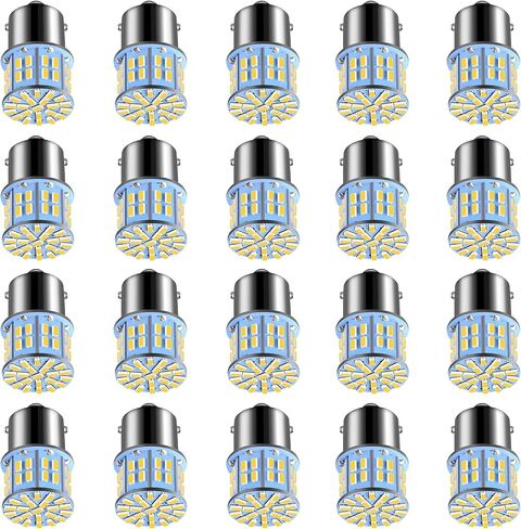 12V RV LED Interior Lights, 20 Packs 1141 1156 1003 1073 BA15S 7506 LED Bulbs for RV Camper Trailer Boat Trunk Interior Indoor Tail Lights (White) in Saudi Arabia