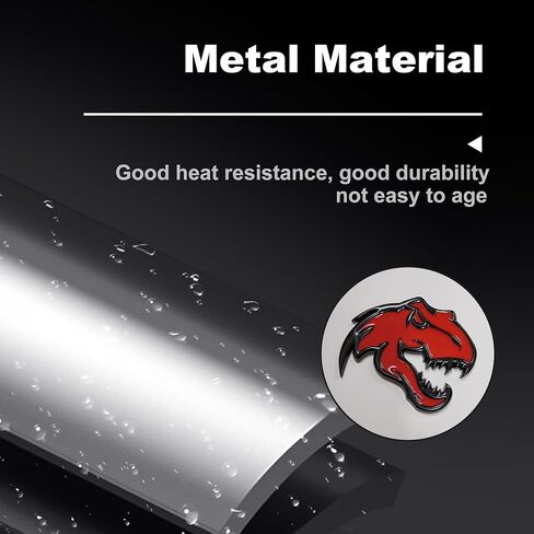 A Pair Redeye Dinosaur Metal Emblem for Dodge RAM TRX 1500 2500 3500 Charger Challenger (Red) in Kuwait