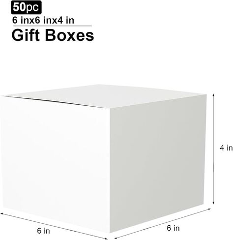 4x4x4 Gift Boxes 10 Pcs Small Kraft Gift Boxes for Presents, Mini Brown Boxes for Gifts, Christmas, Party Favor in Saudi Arabia