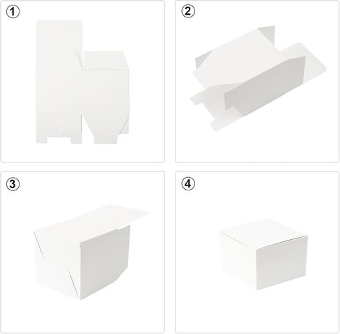 4x4x4 Gift Boxes 10 Pcs Small Kraft Gift Boxes for Presents, Mini Brown Boxes for Gifts, Christmas, Party Favor in Saudi Arabia