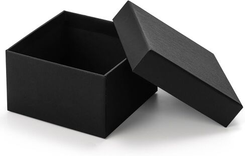 16 عبوة من صناديق هدايا التعشيش المربعة من بيكيث مع أغطية، صندوق هدايا أسود صغير بأحجام متنوعة للهدايا، صناديق قابلة للتكديس لتغليف هدايا أعياد الميلاد وحفلات الزفاف وعيد الحب وحفلات عيد الميلاد in Kuwait