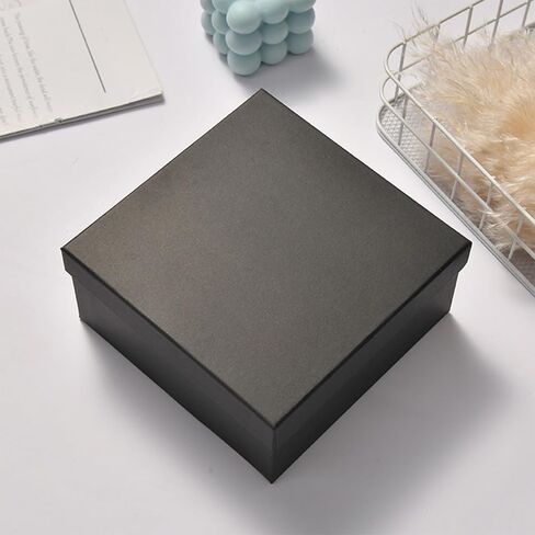 16 عبوة من صناديق هدايا التعشيش المربعة من بيكيث مع أغطية، صندوق هدايا أسود صغير بأحجام متنوعة للهدايا، صناديق قابلة للتكديس لتغليف هدايا أعياد الميلاد وحفلات الزفاف وعيد الحب وحفلات عيد الميلاد in Kuwait