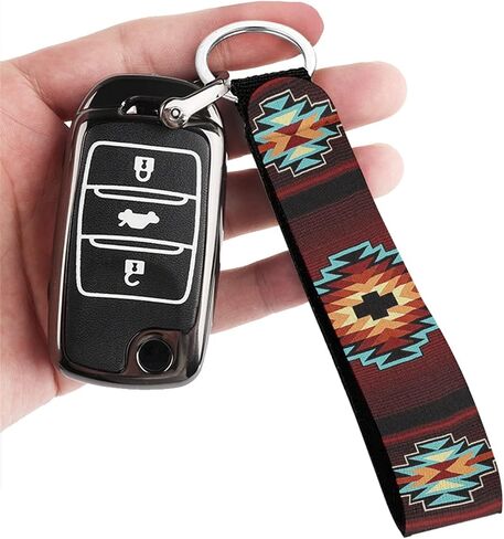 GLENLCWE Southwest Native American Tribal Aztec Car Wristlet Lanyard and Neoprene Keychain in Kuwait