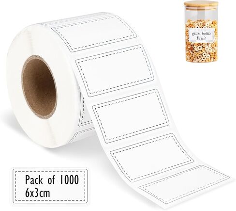 1100pcs Food Storage Stickers,2 Roll Removable Freezer Labels,1.18 x 2.36In Refrigerator Date Paper Labels Waterproof Oil Stickers Food Label to Write on for Container Kitchen Restaurant,Red in Saudi Arabia