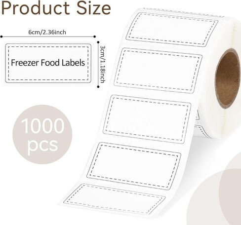1100pcs Food Storage Stickers,2 Roll Removable Freezer Labels,1.18 x 2.36In Refrigerator Date Paper Labels Waterproof Oil Stickers Food Label to Write on for Container Kitchen Restaurant,Red in Saudi Arabia