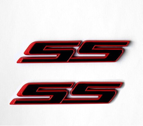 Yoaoo 2Pack OEM Chrome Ss Emblems Metal Decal 3D Logo Compatible with Zl1 1LE Series Red in Saudi Arabia