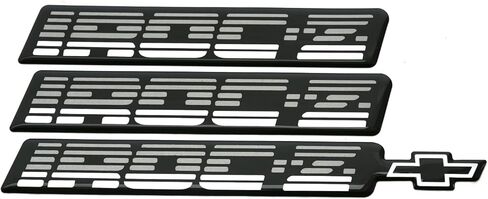 Set of New IROC-Z Rocker Panel & Rear Bumper Emblem Replacement for 82-92 Camaro (Silver) in Saudi Arabia