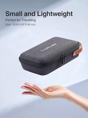 حافظة صلبة فاخرة متوافقة مع صانع ملصقات بلوتوث DYMO LetraTag 200B، جيب شبكي إضافي لأشرطة الملصقات والبطاريات من Letratag، أسود، حافظة فقط in Kuwait