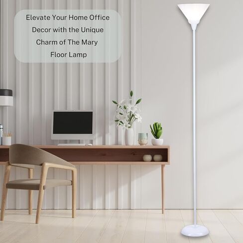 Floor Lamp by Light Accents - Mary Floor Lamp for Living Rooms - Standing lamp - Pole Light - Torchiere Floor Lamp - Bedroom Floor Lamp (Black) in Kuwait