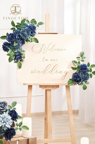 TINGE TIME 16pcs Artificial Silk Rose Real Looking Mixed Blue Fake Rose w/stem for DIY Wedding Bouquets Bridal Shower Centerpieces Floral Arrangements Party Tables Home Decorations in Kuwait