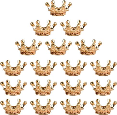 AUEAR, 3D Mini Lovely Crown Charms Findings Vintage Alloy Pendants for Jewelry Making DIY Crafting in Saudi Arabia