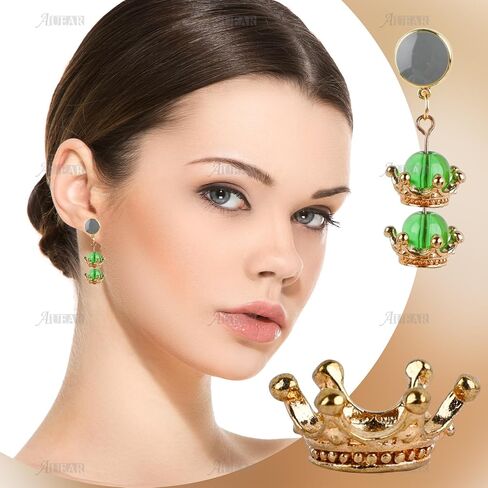 AUEAR, 3D Mini Lovely Crown Charms Findings Vintage Alloy Pendants for Jewelry Making DIY Crafting in Saudi Arabia