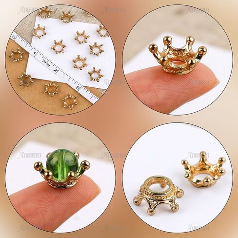 AUEAR, 3D Mini Lovely Crown Charms Findings Vintage Alloy Pendants for Jewelry Making DIY Crafting in Saudi Arabia